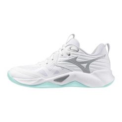 Damskie buty halowe Mizuno Wave Momentum Pro. Białe obuwie sportowe damskie Mizuno, bez wzorów, na fitness i siłownię, mizuno wave. Za 422.95 zł.