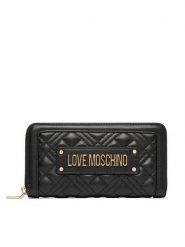LOVE MOSCHINO Portfel JC5600PP1PLA0000 Czarny. Czarne portfele damskie Love Moschino, bez wzorów, ze skóry. Za 439.99 zł.