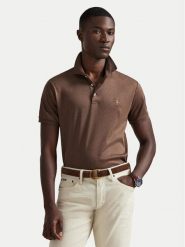 Polo Ralph Lauren Polo 710704319094 Brązowy Custom Slim Fit. Brązowe koszulki polo męskie Polo Ralph Lauren, l, bez wzorów, z bawełny, bez ramiączek. Za 639.99 zł.