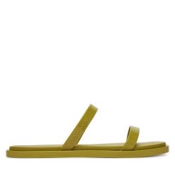 Klapki Calvin Klein. Zielone klapki damskie Calvin Klein, bez wzorów, bez obcasa. Za 149.99 zł.