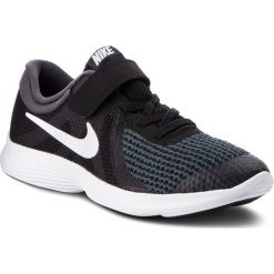 Buty NIKE - Revolution 4 (PSV) 943305 006 Black/White/Anthracite. Czarne półbuty chłopięce Nike, bez wzorów, z materiału, bez zapięcia. W wyprzedaży za 139.00 zł.