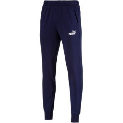 Puma Ess Logo Pants Tr Cl Peacoat Xxl. Niebieskie spodnie sportowe męskie Puma, z dresówki. Za 165.00 zł.