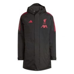 Parka Tiro Stadium Liverpool FC 2025/26. Czarne parki męskie Adidas, m, bez wzorów, sportowe, bez kaptura. Za 1,000.89 zł.