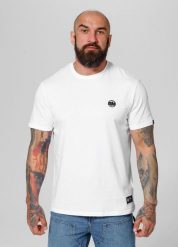 Koszulka męska Pitbull Small Logo. Białe koszulki sportowe męskie PITBULL, m, bez wzorów, z bawełny, bez kołnierzyka, bez ramiączek. Za 73.99 zł.