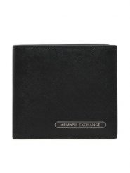 Armani Exchange Portfel XM000168 AF12702 UC001 Czarny. Czarne portfele męskie Armani Exchange, bez wzorów, ze skóry. Za 349.99 zł.