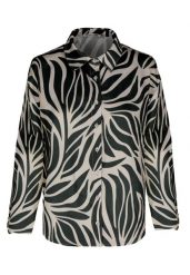 Koszula z wzorem K-LOST. Czarne bluzki damskie Volcano, xxl, bez wzorów, z materiału, klasyczne, bez kołnierzyka, bez ramiączek. Za 129.99 zł.