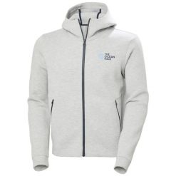 Bluza z kapturem z pełnym zamkiem błyskawicznym Helly Hansen The Ocean Race. Szare bluzy męskie Helly Hansen, xl, bez wzorów, z elastanu, z kapturem. Za 578.00 zł.