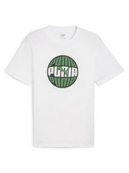 Koszulka Sportowa Męska Puma Graphics Circular. Białe koszulki sportowe męskie Puma, m, bez wzorów, z tkaniny, bez kołnierzyka, bez ramiączek. Za 73.99 zł.