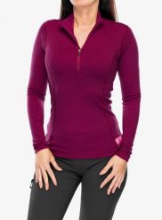 Bluza termoaktywna damska Sensor Merino DF Tee L/S Zip. Czerwone bluzy damskie Sensor, na lato, l, bez wzorów, z materiału, bez kaptura. Za 299.99 zł.
