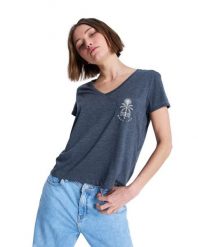 Koszulka z krótkim rękawem damska LAGUNA GREEN. Szare t-shirty damskie Roxy, m, bez wzorów, z poliesteru, klasyczne, bez kołnierzyka. Za 109.99 zł.