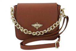 Listonoszka skórzana BARBERINI'S 949-12 j. brązowa. Brązowe torebki shopper damskie Barberinis, bez wzorów, ze skóry, eleganckie, małe, bez dodatków. Za 191.99 zł.
