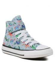 Converse Trampki Chuck Taylor All Star 1V A03585C Niebieski. Niebieskie trampki i tenisówki chłopięce Converse, bez wzorów, z materiału, retro, bez zapięcia. Za 279.99 zł.
