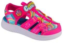 Sandały dziewczęce, Jumpsters Sandal - Sprinkle Wonder. Czerwone sandały dziewczęce Skechers, z materiału, bez zapięcia. Za 139.99 zł.