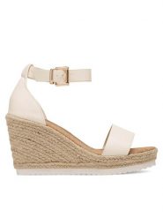 DeeZee Espadryle WS2008-02 Beżowy. Brązowe espadryle damskie DeeZee, bez wzorów, z syntetyku, bez obcasa, bez zapięcia. Za 119.99 zł.