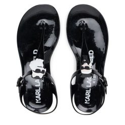 Sandały Karl Lagerfeld Kids. Czarne sandały dziewczęce Karl Lagerfeld Kids, bez zapięcia. Za 189.99 zł.