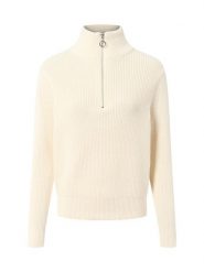 Franco Callegari Sweter damski troyer Kobiety Bawełna biały jednolity, XL. Białe swetry damskie Franco Callegari, xl, bez wzorów, z bawełny, klasyczne, bez kołnierzyka, bez ramiączek, bez kaptura. Za 299.95 zł.