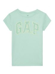 Gap T-Shirt 721891-02 Zielony Regular Fit. Zielone t-shirty i topy dla dziewczynek GAP, bez wzorów, z bawełny, bez ramiączek. Za 69.99 zł.
