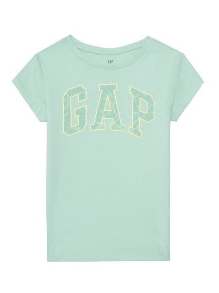 Gap T-Shirt 721891-02 Zielony Regular Fit. Zielone t-shirty i topy dla dziewczynek GAP, bez wzorów, z bawełny, bez ramiączek. Za 49.99 zł.