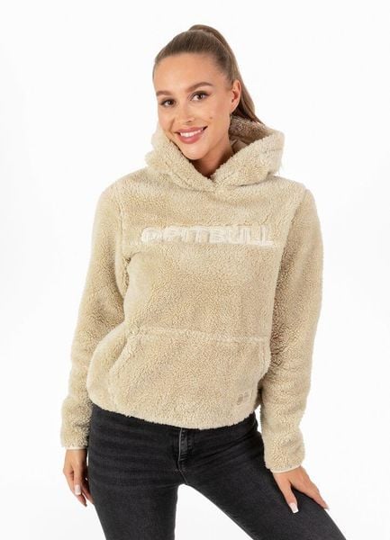 Bluza damska Pitbull z kapturem Aragona. Brązowe bluzy damskie PITBULL, m, z aplikacjami, z poliesteru, z kapturem. Za 219.00 zł.