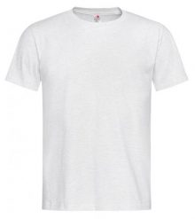 Jasny Szary Bawełniany T-Shirt Męski Bez Nadruku -STEDMAN- Koszulka, Krótki Rękaw, Basic, U-neck. Szare t-shirty męskie Stedman, l, bez wzorów, z bawełny, casualowe, bez kołnierzyka. Za 45.00 zł.