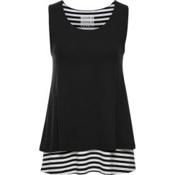 Top w optyce 2 w 1 bonprix czarno-biały w paski. Topy damskie marki DOMYOS. Za 69.99 zł.
