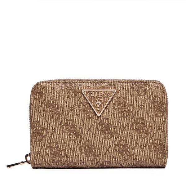 Portfel Guess. Brązowe portfele damskie Guess, z aplikacjami. Za 226.99 zł.
