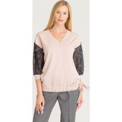 SWETER MY TWIN TWINSET. Czerwone swetry damskie Twinset, l, bez wzorów, z koronki, bez kołnierzyka, bez ramiączek, bez kaptura. Za 659.00 zł.