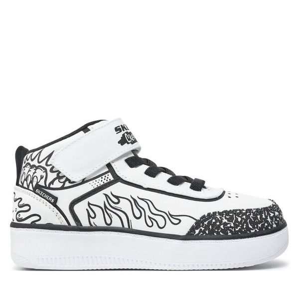 Sneakersy Skechers. Białe trampki i tenisówki chłopięce Skechers, bez wzorów, bez zapięcia. Za 129.99 zł.