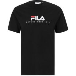 T-shirt Męski Bedburg. Czarne koszulki sportowe męskie Fila, l, bez wzorów, bez kołnierzyka, bez ramiączek, trekkingowe. Za 138.99 zł.