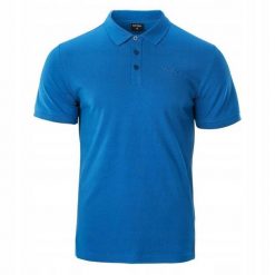 Koszulka Polo Męska Romso. Niebieskie koszulki polo męskie Hi-tec, m, bez wzorów, sportowe, bez ramiączek. Za 99.99 zł.