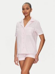 Guess Piżama O5GX10 WH1K1 Różowy Regular Fit. Czerwone piżamy damskie Guess, m, z aplikacjami, z bawełny, bez ramiączek. Za 269.99 zł.
