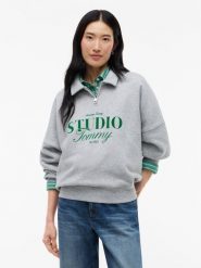 Tommy Hilfiger Bluza Kobiety Bawełna szary, S. Szare bluzy damskie Tommy Hilfiger, s, bez wzorów, z bawełny, bez kaptura. Za 649.95 zł.