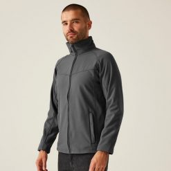 Softshell roboczy męski Uproar. Szare kurtki sportowe męskie Regatta, m, bez wzorów, z materiału, trekkingowe. W wyprzedaży za 119.99 zł.