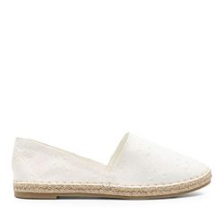 Espadryle Jenny Fairy. Białe espadryle damskie Jenny Fairy, bez wzorów, bez obcasa, bez zapięcia. Za 89.99 zł.