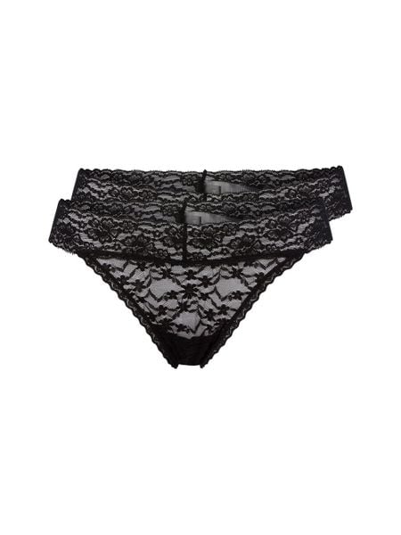 Snocks Stringi w 2-paku Kobiety czarny, XS. Czarne stringi damskie Snocks, xs, bez wzorów, z koronki. Za 99.95 zł.