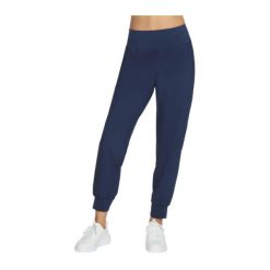 Spodnie Damskie Skechers. Niebieskie spodnie materiałowe damskie Skechers, bez wzorów. Za 187.99 zł.