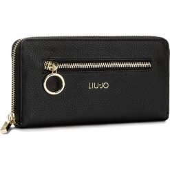 Duży Portfel Damski LIU JO - Xl Zip Around Ohio N18216 E0037 Nero 22222. Czarne portfele damskie Liu Jo, ze skóry ekologicznej. W wyprzedaży za 259.00 zł.