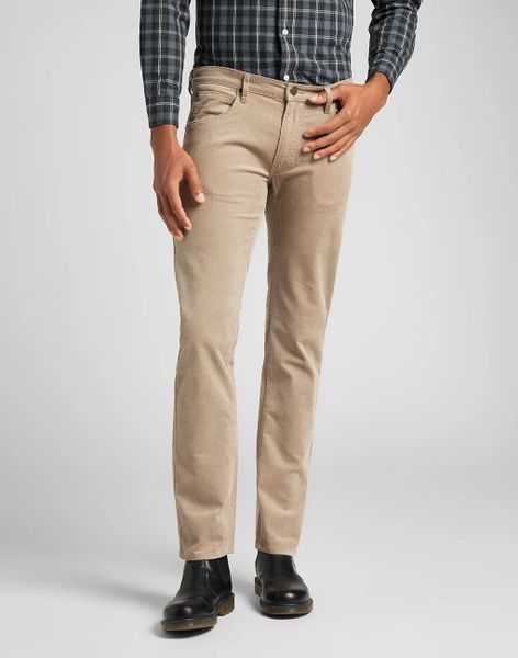 LEE DAREN MĘSKIE SPODNIE MATERIAŁOWE BEIGE L707RL97 112118391. Brązowe spodnie materiałowe męskie Lee, l, bez wzorów, z materiału. Za 209.99 zł.