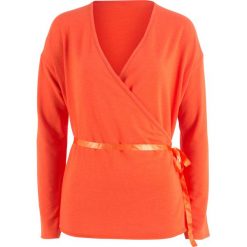 Shirt kopertowy z szerokimi rękawami, z kolekcji Maite Kelly bonprix mandarynkowo-czerwony. T-shirty damskie marki bonprix. Za 32.99 zł.