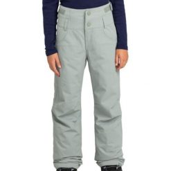 Spodnie narciarskie dla dzieci Roxy Diversion. Zielone buty zimowe dziewczęce Roxy, bez wzorów, z poliesteru, bez zapięcia. Za 292.00 zł.