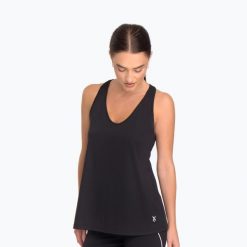 Koszulka treningowa damska Cardio Bunny HCB-425 Tank Top black. Czarne koszulki sportowe damskie Cardio Bunny, l, bez wzorów, z materiału, bez kołnierzyka, bez ramiączek, na fitness i siłownię. Za 62.99 zł.