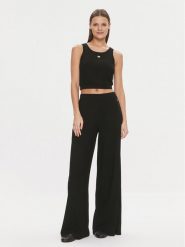 EA7 Emporio Armani Komplet top i spodnie 3DTV54 TJTVZ 1200 Czarny Regular Fit. Czarne spodnie dresowe damskie EA7 Emporio Armani, m, bez wzorów, z dresówki. Za 449.99 zł.