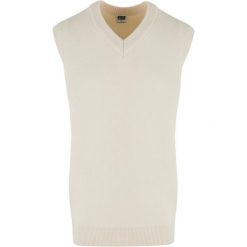 Sweter bez rękawów Urban Classics. Białe swetry przez głowę męskie Urban Classics, m, bez wzorów, bez kołnierzyka. Za 198.50 zł.