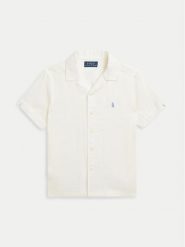 Polo Ralph Lauren Koszula 322964585001 Biały Regular Fit. Białe koszule dla chłopców Polo Ralph Lauren, bez wzorów, ze lnu, bez kołnierzyka, bez ramiączek. Za 239.99 zł.