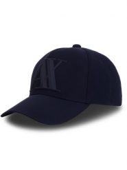 Armani Exchange Czapka z daszkiem 954079 CC518 37735 Granatowy. Niebieskie rękawiczki męskie Armani Exchange, bez wzorów, z materiału. Za 169.99 zł.