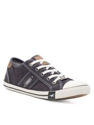 Mustang Trampki 1099-310 Czarny. Czarne trampki i tenisówki damskie Mustang, bez wzorów, z materiału, bez zapięcia. Za 229.99 zł.