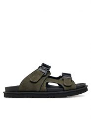 Guess Klapki FMJBAH FAB03 Zielony. Zielone klapki męskie Guess, ze skóry. Za 249.99 zł.