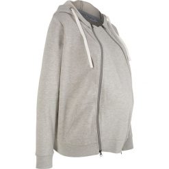 Bluza rozpinana ciążowa z wstawką niemowlęcą bonprix jasnoszary melanż. Bluzy damskie bonprix. Za 79.99 zł.