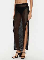 Calvin Klein Swimwear Spódnica maxi KW0KW02734 Czarny Regular Fit. Czarne spódnice damskie Calvin Klein Swimwear, m, bez wzorów, z wiskozy, maxi. Za 229.99 zł.