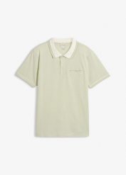 Koszulka polo z czystej bawełny organicznej piqué. Zielone koszulki polo męskie bonprix, m, bez wzorów, z bawełny, eleganckie, bez ramiączek. Za 74.99 zł.